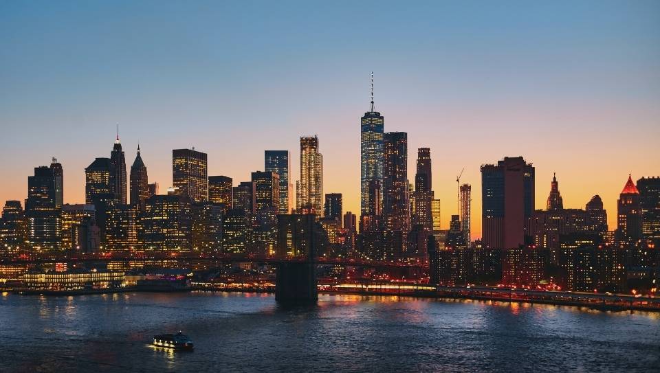 New York skyline at night 